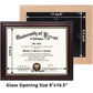 Certificate Document Diploma Real Wood Frame for 8.5" x 11" - 3 Colors Available
