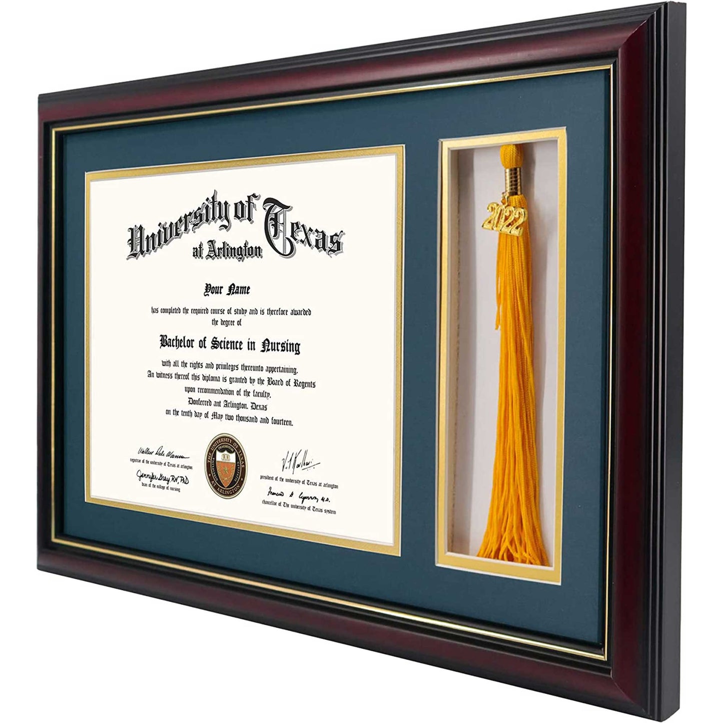 Certificate Document Diploma Real Wood Frame with Tassel Holder for 8.5" x 11" - 2 Colors Available