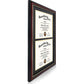 Double Certificate Document Diploma Real Wood Frame for 8.5" x 11" - 2 Colors Available
