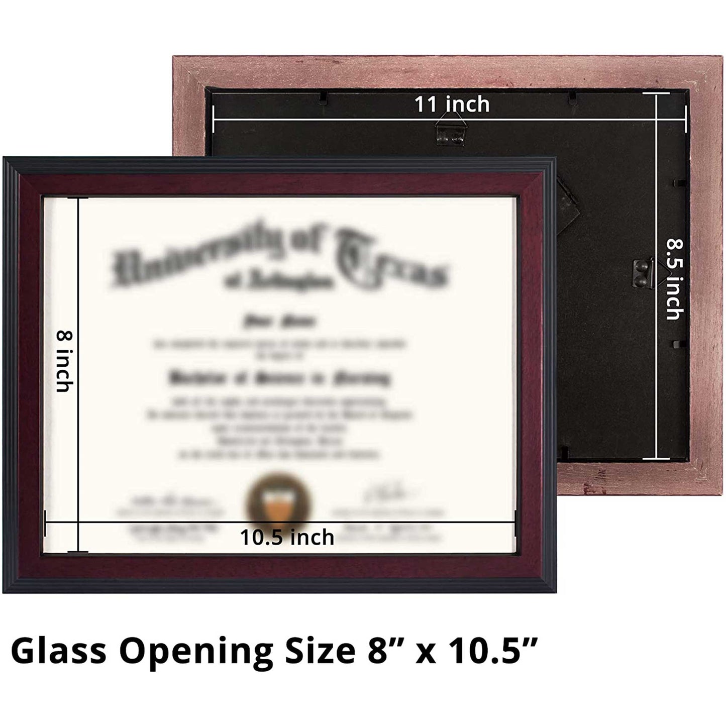 Certificate Document Diploma Solid Wood Frame for 8.5" x 11"