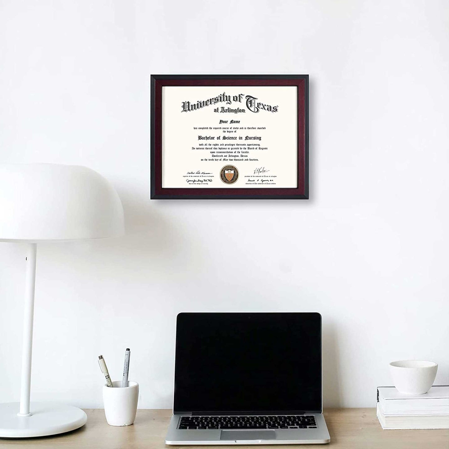 Certificate Document Diploma Solid Wood Frame for 8.5" x 11"