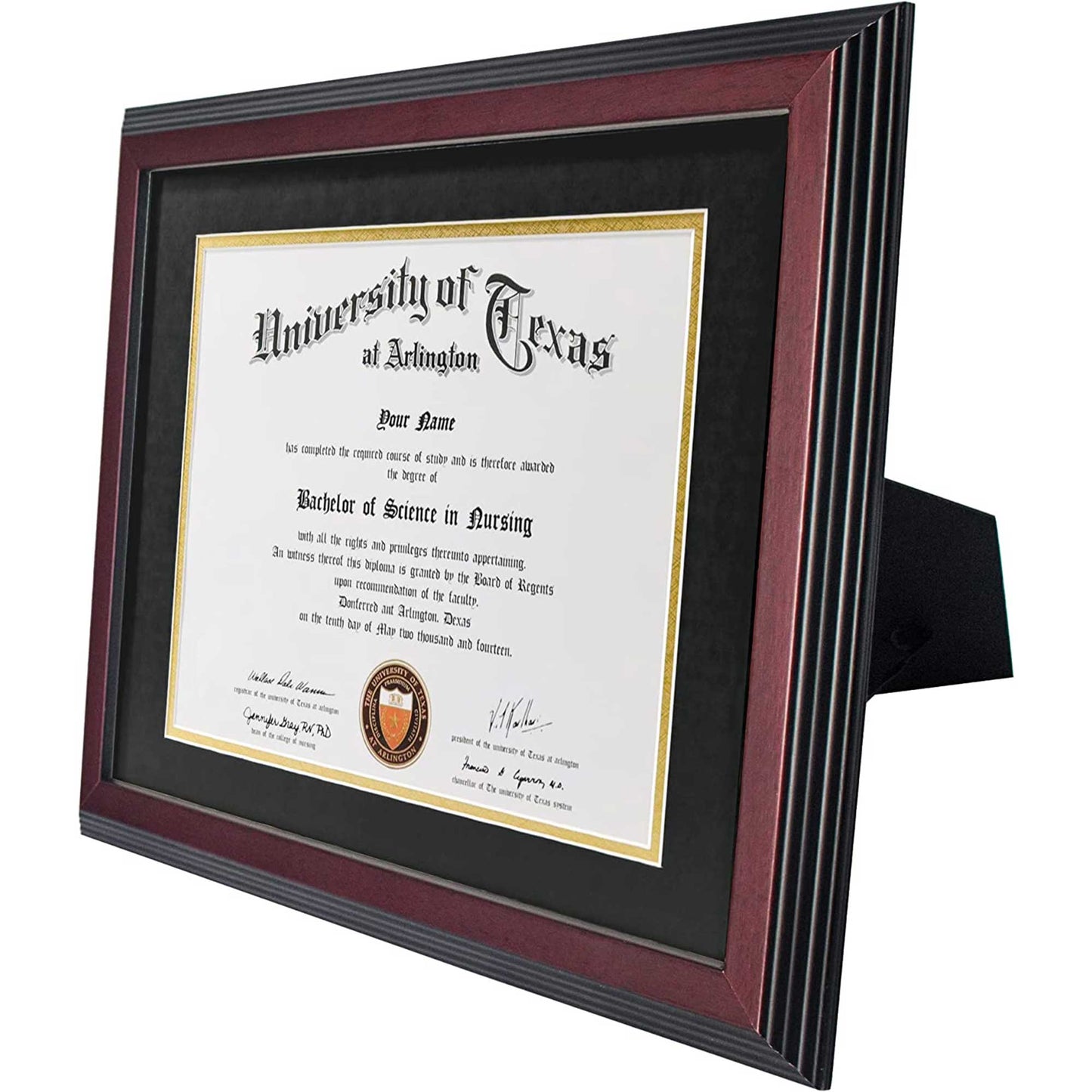 Certificate Document Diploma Solid Wood Frame with Mat for 8.5" x 11"