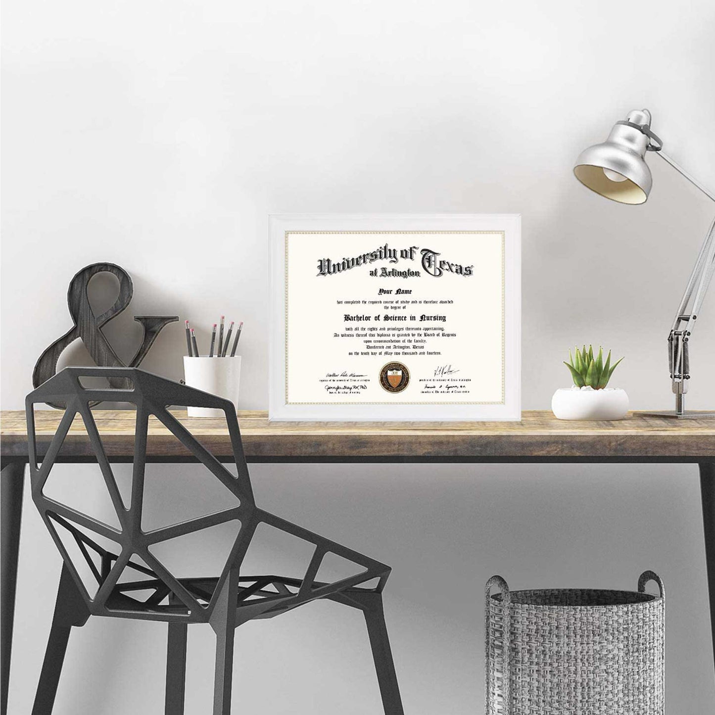 Certificate Document Diploma Recycled Polystyrene Frame for 8.5" x 11" - 2 Colors Available