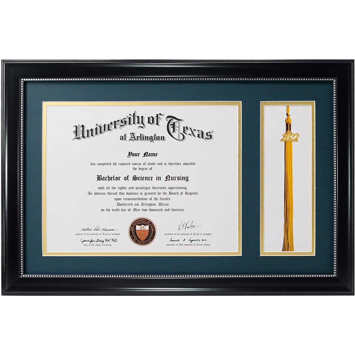 Certificate Document Diploma Recycled Polystyrene Frame with Tassel Holder for 8.5" x 11" - 4 Colors Available