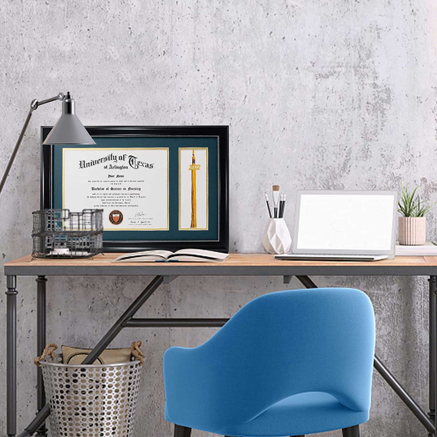 Certificate Document Diploma Recycled Polystyrene Frame with Tassel Holder for 8.5" x 11" - 4 Colors Available