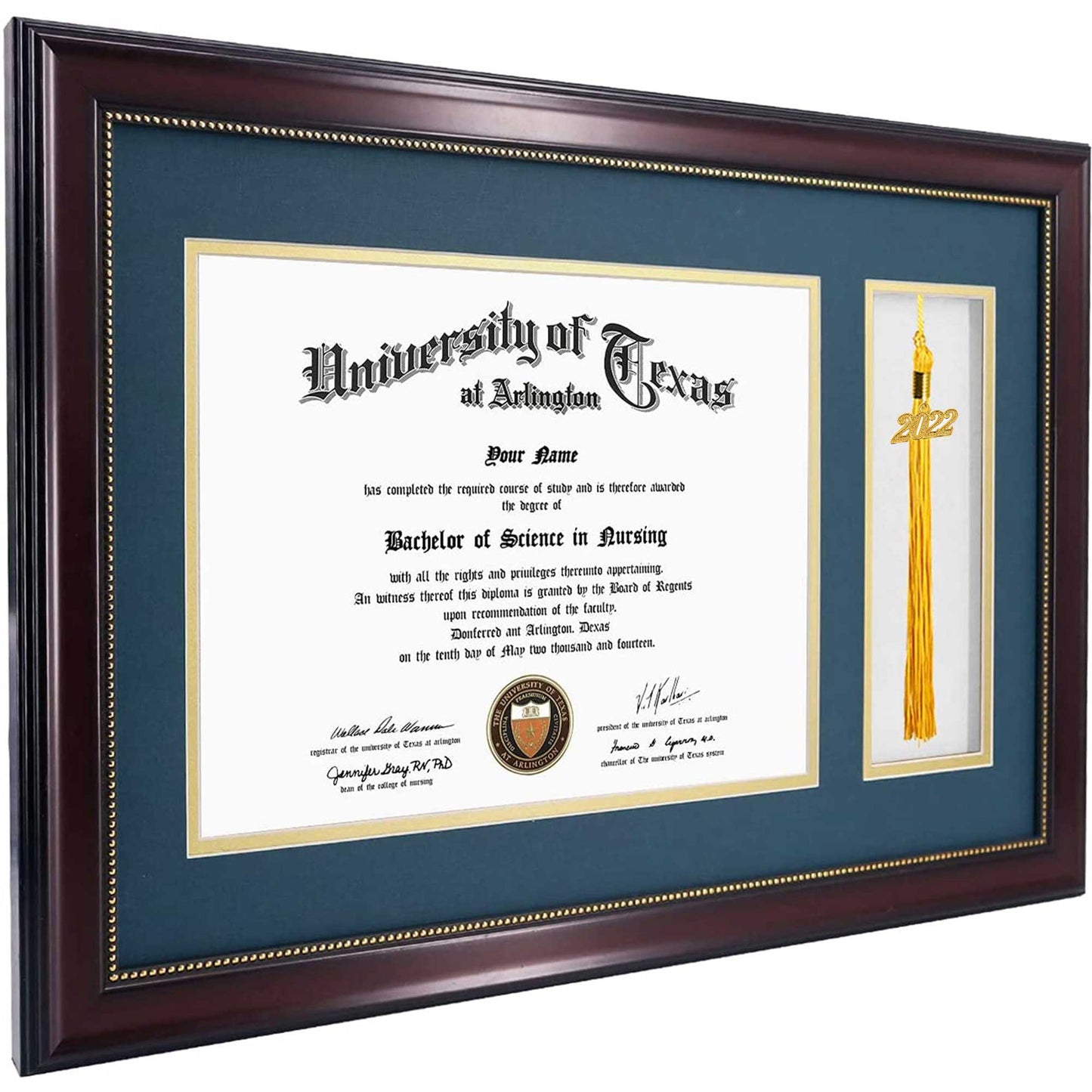 Certificate Document Diploma Recycled Polystyrene Frame with Tassel Holder for 8.5" x 11" - 4 Colors Available