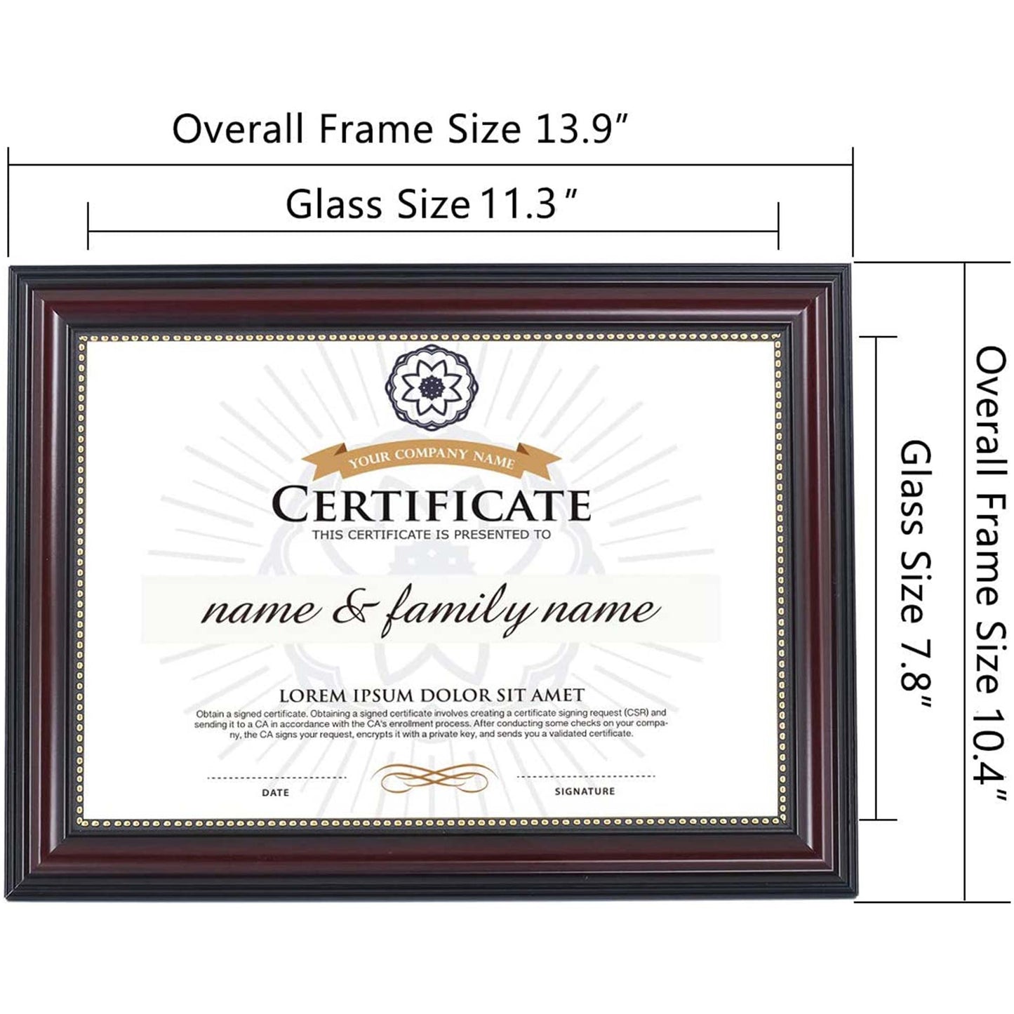 Certificate Document Diploma Recycled Polystyrene Frame for A4