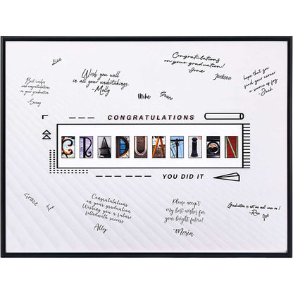 Graduation Congrats Grad Party Supplies Decorations Signature Board 12×16 – 2 Colors Available