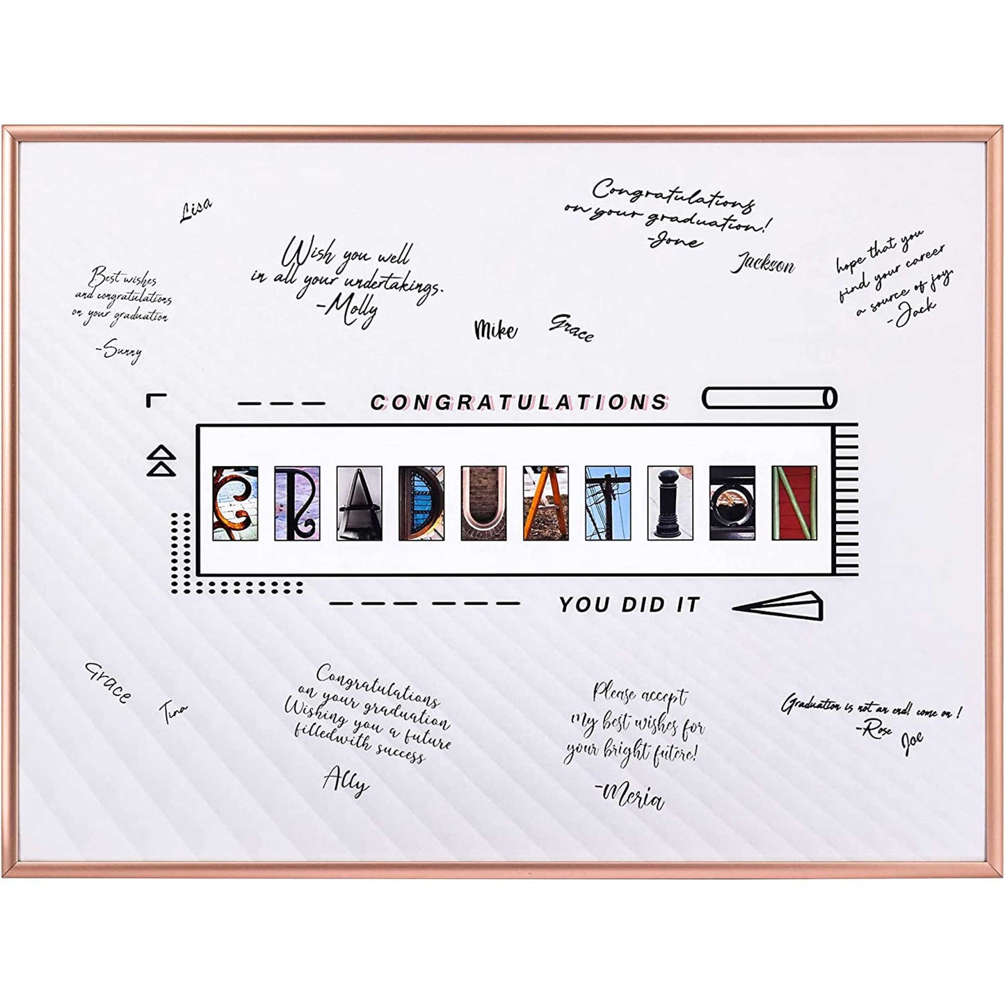 Graduation Congrats Grad Party Supplies Decorations Signature Board 12×16 – 2 Colors Available