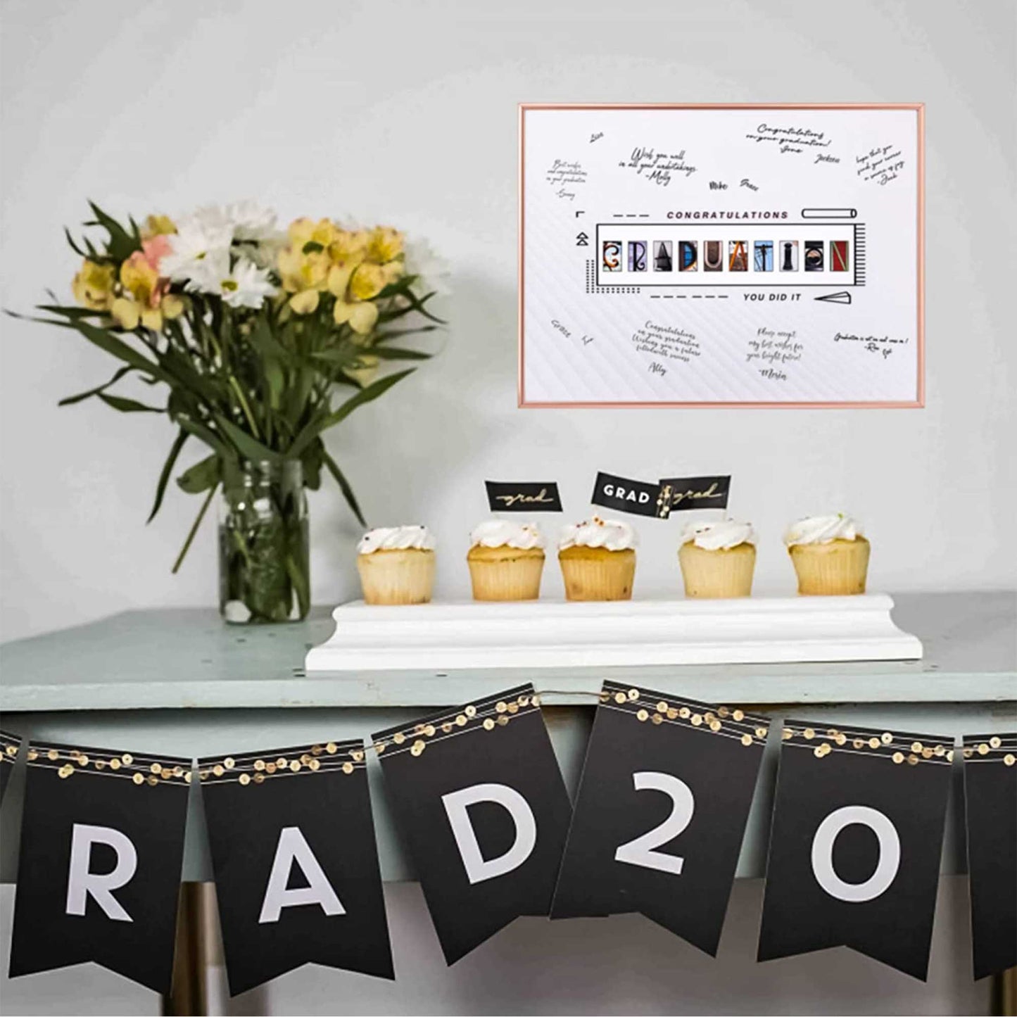 Graduation Congrats Grad Party Supplies Decorations Signature Board 12×16 – 2 Colors Available