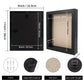 Shadow Box Frame Wood Display Case with Linen Back in 6 Sizes