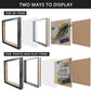 Shadow Box Frame Wood Display Case with Linen Back in 6 Sizes