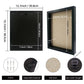 Shadow Box Frame Wood Display Case with Linen Back in 6 Sizes