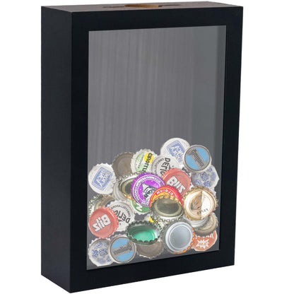 Shadow Box Frame Wood Collection Case With Slot on top - 4 Sizes Available