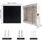 Rustic White Real Glass Shadow Box Frame Window Door With Hinge in 4 Sizes