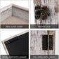 Rustic White Real Glass Shadow Box Frame Window Door With Hinge in 4 Sizes