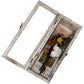 Rustic White Real Glass Shadow Box Frame Window Door With Hinge in 4 Sizes