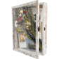 Rustic White Real Glass Shadow Box Frame Window Door With Hinge in 4 Sizes