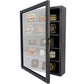 Rustic Black Real Glass Shadow Box Frame Window Door with Removable Shelves in 2 Sizes