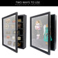 Rustic Black Real Glass Shadow Box Frame Window Door with Removable Shelves in 2 Sizes