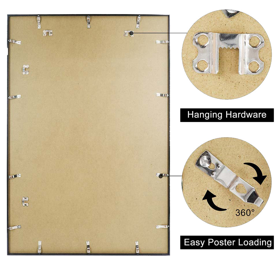 Hanging Poster Frame With UV Protection Acrylic - 5 Sizes Available